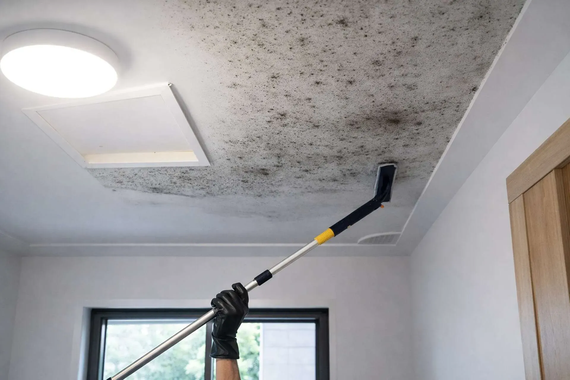 Mold remediation crew working in a home in the Tampa Bay area